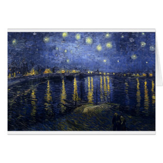 Van Gogh målningar: Starry natt Van Gogh Rhone Hälsningskort