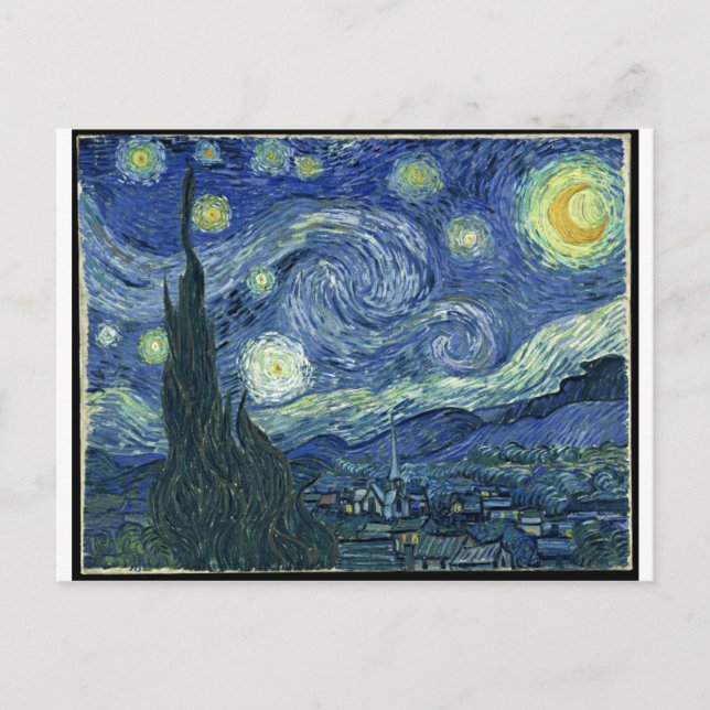 Van Gogh målningar: Starry natt Van Gogh Vykort (Framsida)