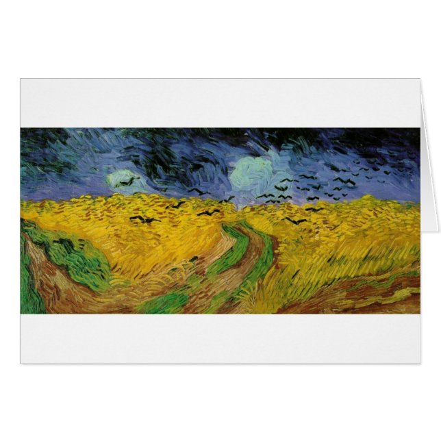 Van Gogh målningar: Van Gogh vetefält Hälsningskort (Framsidan Horizontal)