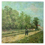 Van Gogh, man med Spade... Kakelplatta<br><div class="desc">Man med Spade i en suburb i Paris,  populär målning av Vincent van Gogh.</div>