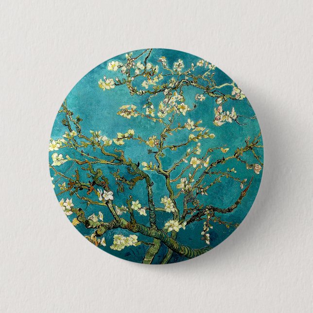 Van Gogh Mandelblom Klassisk Impressionism Knapp (Framsida)