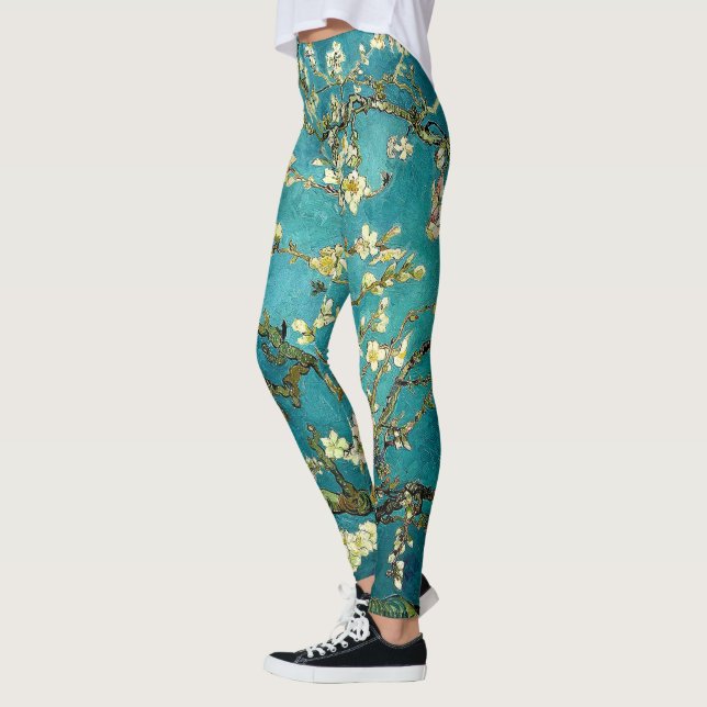 Van Gogh Mandelblom Klassisk Impressionism Leggings (Vänster)