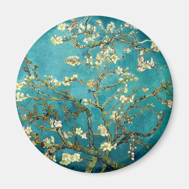 Van Gogh Mandelblom Klassisk Impressionism Magnet (Framsidan)