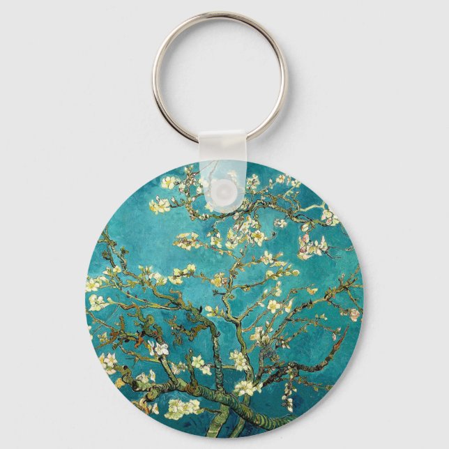 Van Gogh Mandelblom Klassisk Impressionism Nyckelring (Framsida)