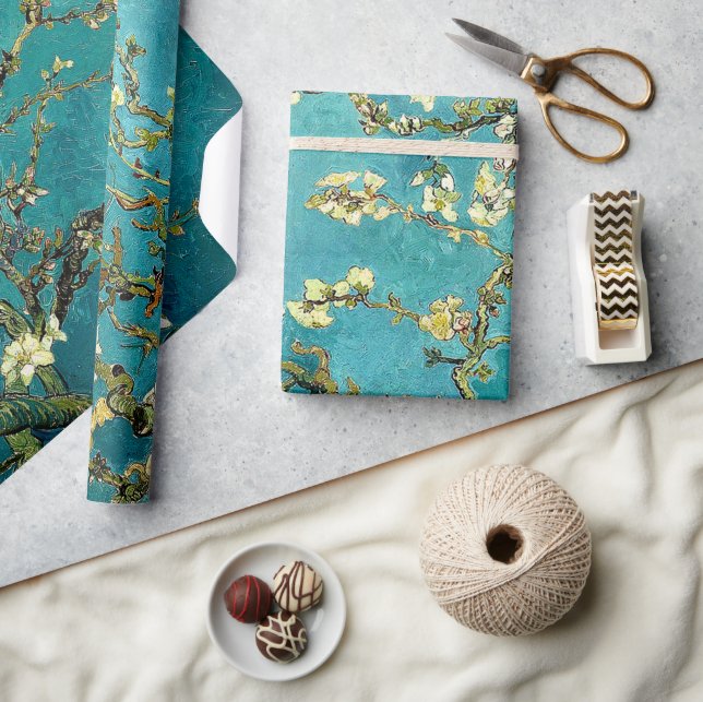 Van Gogh Mandelblom Klassisk Impressionism Presentpapper (Hantverk)