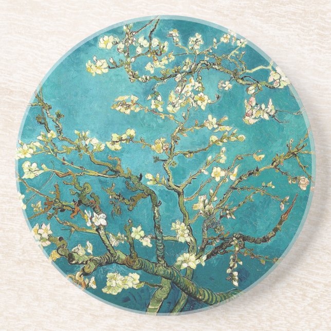 Van Gogh Mandelblom Klassisk Impressionism Underlägg (Framsidan)