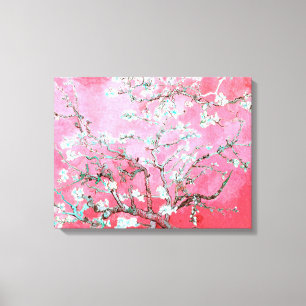 Van Gogh Mandelblom rosa blå Canvastryck