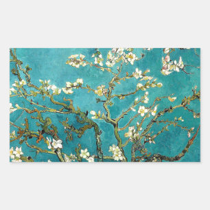 Van Gogh Mandelblomning Klassisk Impressionism Rektangulärt Klistermärke