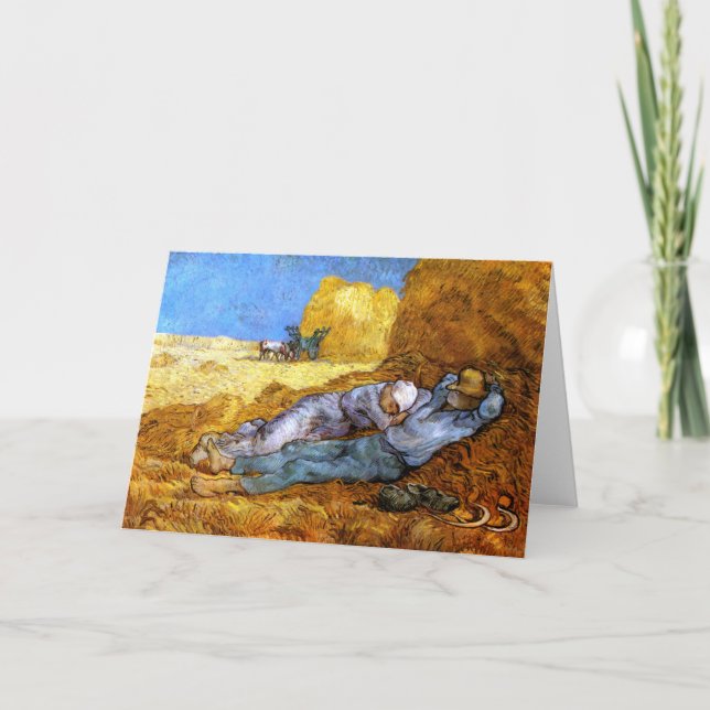 Van Gogh: Middagen vilar från arbete Kort (Framsida)