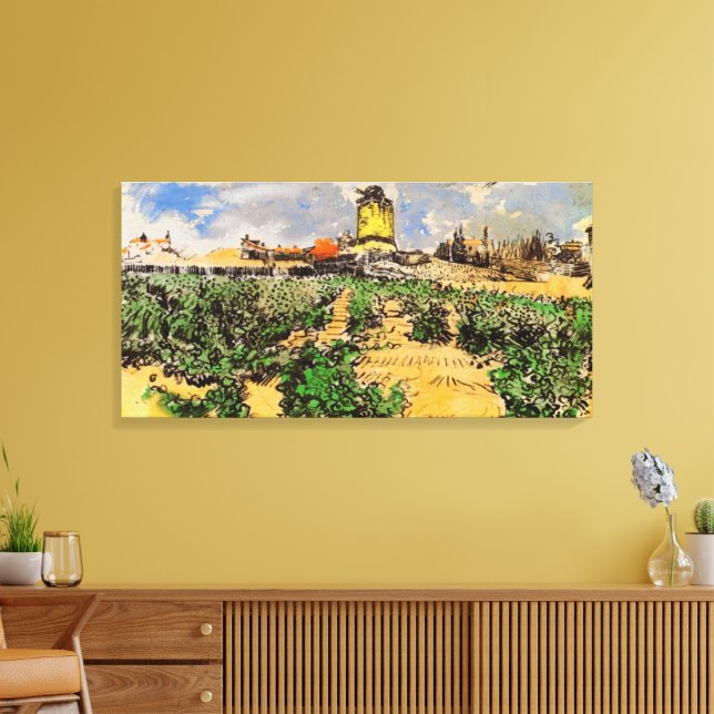 Van Gogh Mill av Alphonse Daudet vid Fontevielle Canvastryck (Insitu (Vardagsrum))