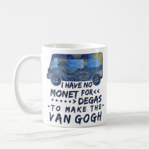 Van Gogh Monet Degas Starry natt för rolig Kaffemugg
