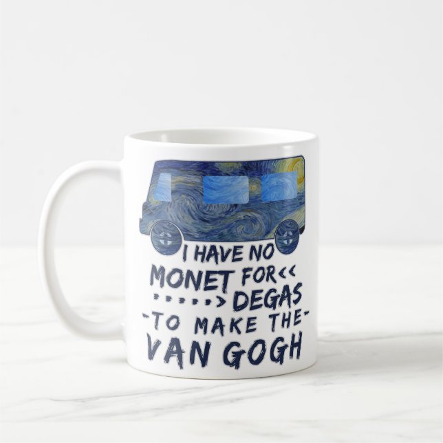 Van Gogh Monet Degas Starry natt för rolig Kaffemugg (Vänster)