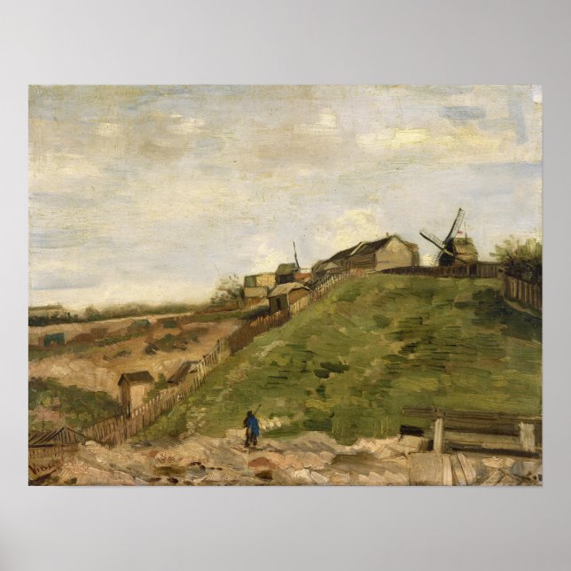 Van Gogh - Montmartre Backe med stenry Poster (Framsidan)