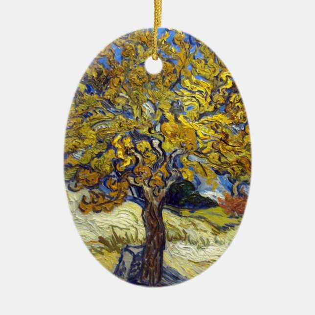 Van Gogh Mörbärsträd Impressionism Konst Julgransprydnad Keramik (Framsidan)