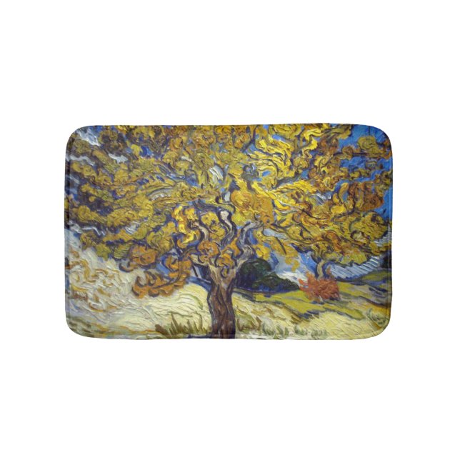 Van Gogh Mörbärsträd Mästerverk Konst Badrumsmatta (Framsidan)