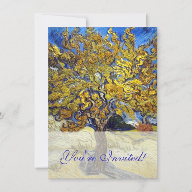 Van Gogh Mörbärsträd Mästerverk Konst Inbjudningar (Framsida)