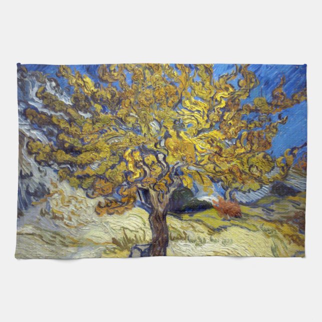 Van Gogh Mörbärsträd Mästerverk Konst Kökshandduk (Horisontell)