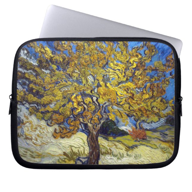 Van Gogh Mörbärsträd Mästerverk Konst Laptop Sleeve (Framsidan)