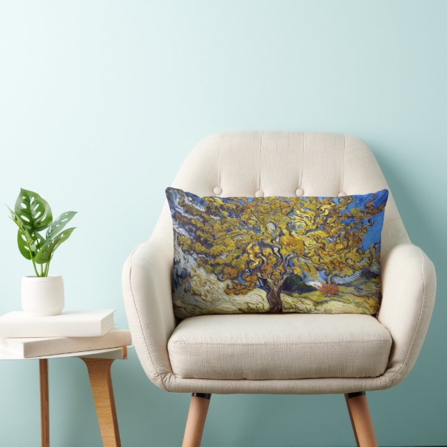 Van Gogh Mörbärsträd Mästerverk Konst Lumbarkudde (Stol)