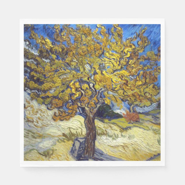 Van Gogh Mörbärsträd Mästerverk Konst Pappersservett (Framsidan)