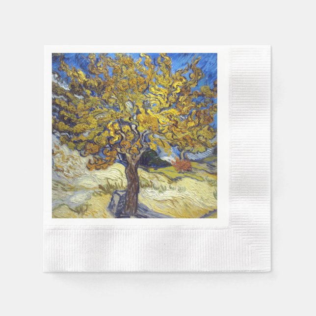 Van Gogh Mörbärsträd Mästerverk Konst Pappersservett (Framsidan)