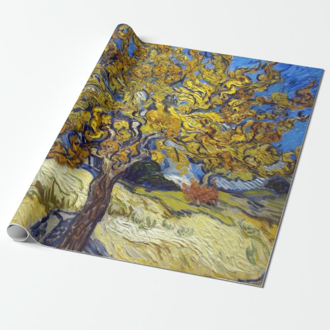 Van Gogh Mörbärsträd Mästerverk Konst Presentpapper (Utrullad)
