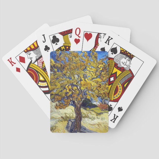 Van Gogh Mörbärsträd Mästerverk Konst Spel Kort (Baksidan)