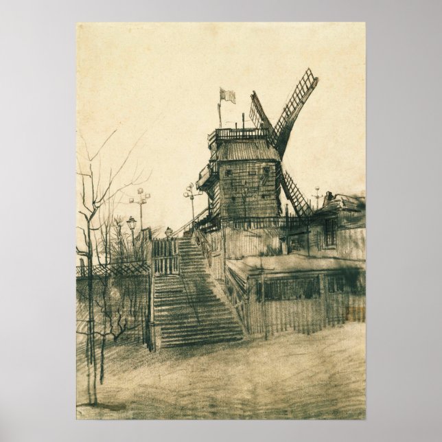 Van Gogh - Moulin De La Galette Poster (Framsidan)