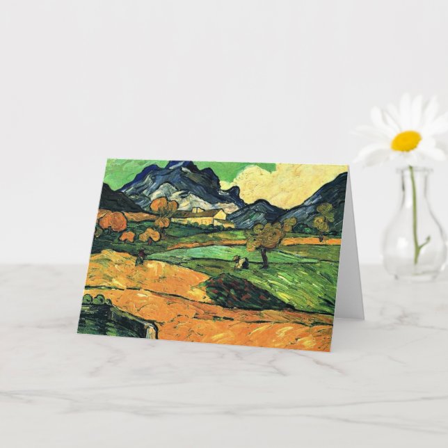 Van Gogh - Mount Gaussier med Mas de Saint-Paul M Kort (Liten växt)
