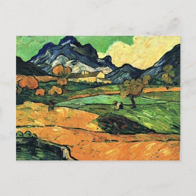 Van Gogh - Mount Gaussier med Mas de Saint-Paul Vykort (Framsida)