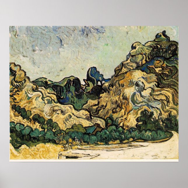 VAN GOGH - MOUNTAINER VID SAINT-REMY POSTER (Framsidan)