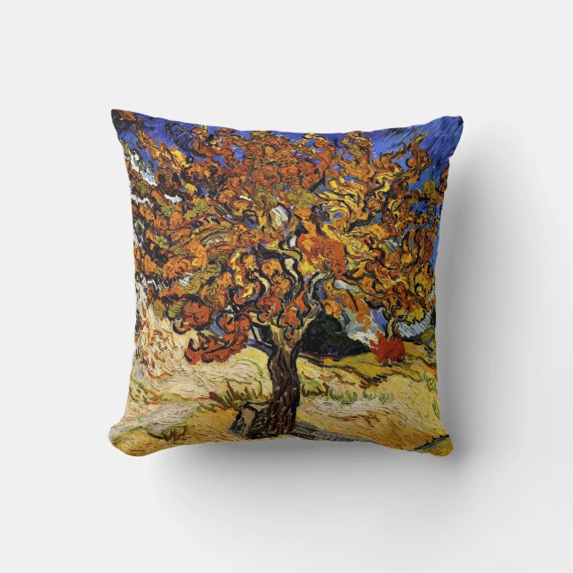 Van Gogh - Mulberry Träd, bra konsmålning Kudde (Framsida)