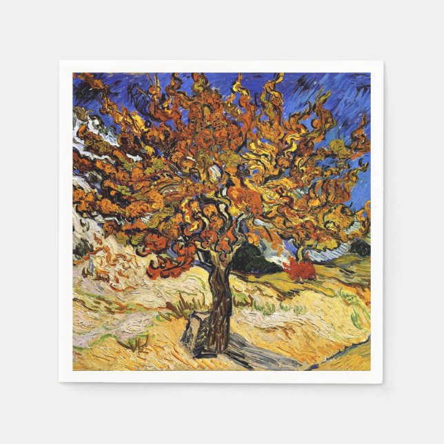 Van Gogh - Mulberry Träd, bra konst Pappersservett (Framsidan)