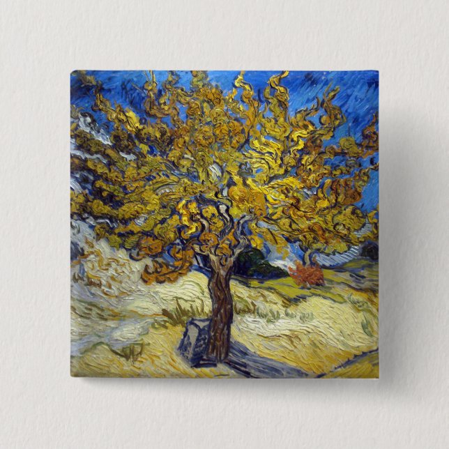 Van Gogh Mulberry Träd Impressionism Art Knapp (Framsida)