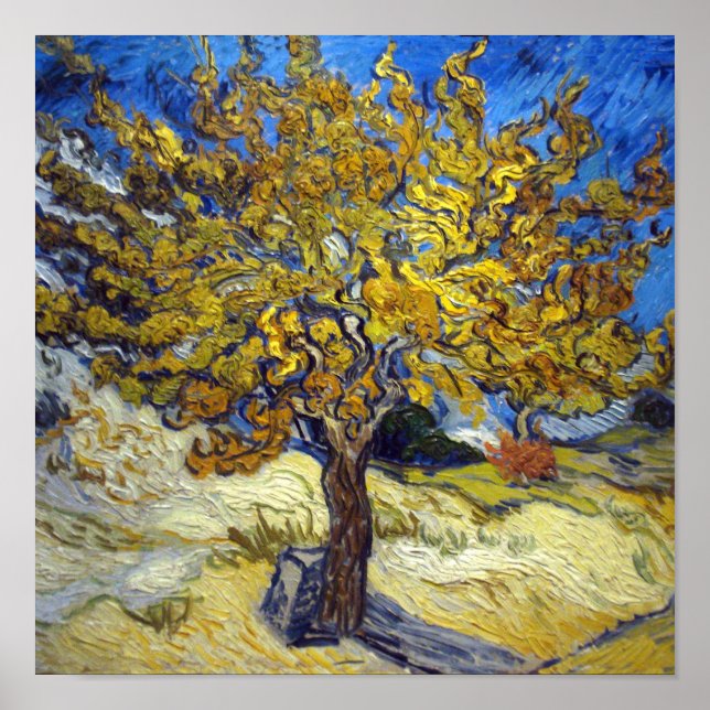 Van Gogh Mulberry Träd Impressionism Art Poster (Framsidan)