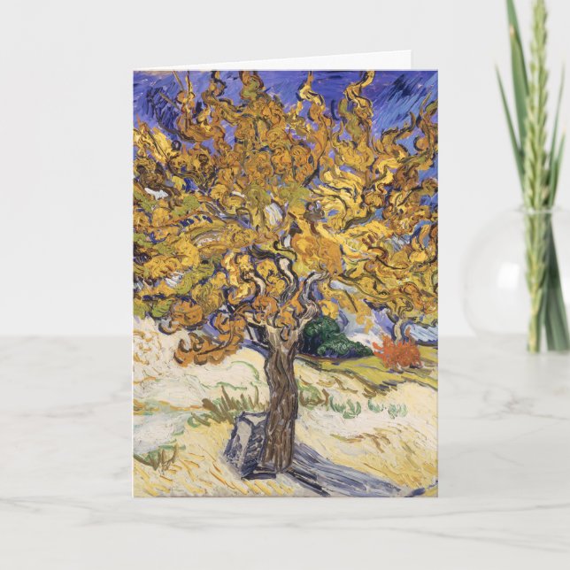 Van Gogh Mullbärsträd Gul Virvel Konst Kort (Framsida)