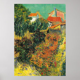 Van Gogh - Noon eller Garden Behind a House Poster