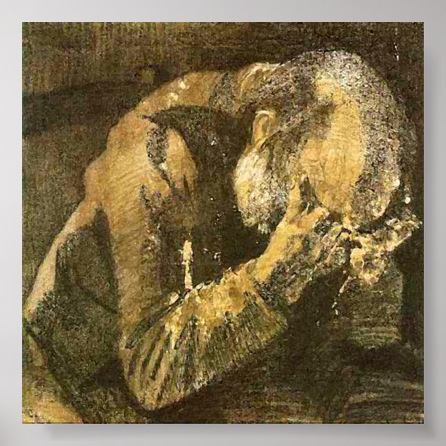 Van Gogh Old Man med huvud i Händer (F998) Poster (Framsidan)