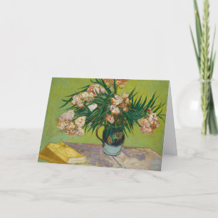 Van Gogh Oleander Rosa Blommor Stilleben Konst Kort