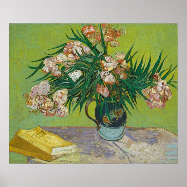 Van Gogh Oleanders Blommigt Painting Poster (Framsidan)