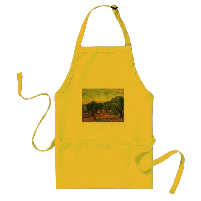 Van Gogh Olive Grove med Orange Himlar Förkläde (Framsidan)