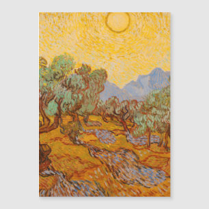 Van Gogh Olive Träd Gult Sol Himlar