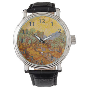 Van Gogh Olive Träd Gult Sol Himlar Armbandsur