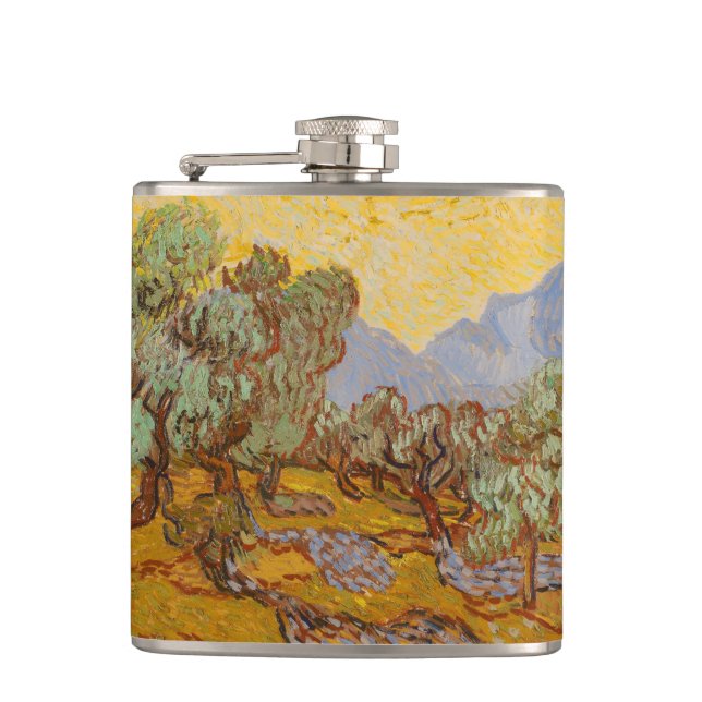 Van Gogh Olive Träd Gult Sol Himlar Fickplunta (Framsidan)