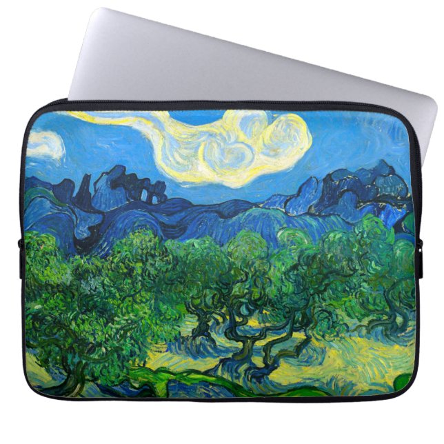 Van Gogh Olive Träd i ett bergslandskap Laptop Fodral (Framsidan)