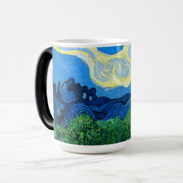 Van Gogh Olive Träd i ett bergslandskap Magisk Mugg (Framsida vänster)
