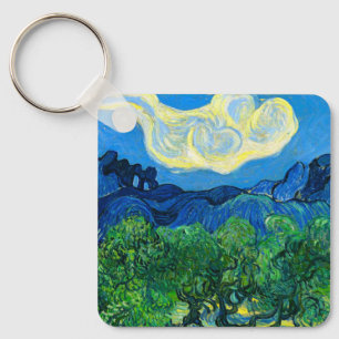 Van Gogh Olive Träd i ett bergslandskap Nyckelring