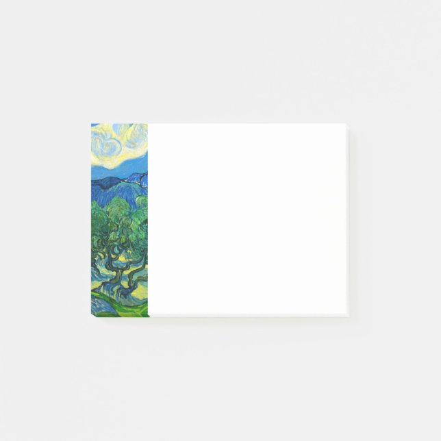 Van Gogh Olive Träd i ett bergslandskap Post-it Block (Framsida)