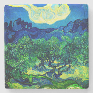 Van Gogh Olive Träd i ett bergslandskap Stenunderlägg