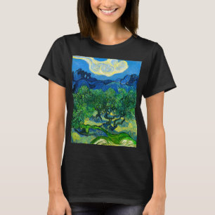 Van Gogh Olive Träd i ett bergslandskap T Shirt